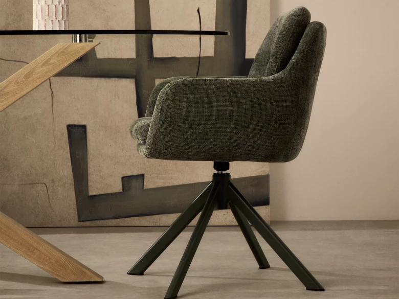 Chaise pivotante Lexa verte