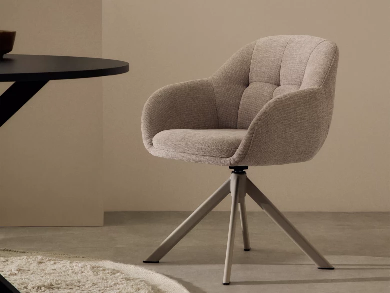 Chaise pivotante Dorina beige