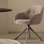Chaise pivotante Dorina beige - 2