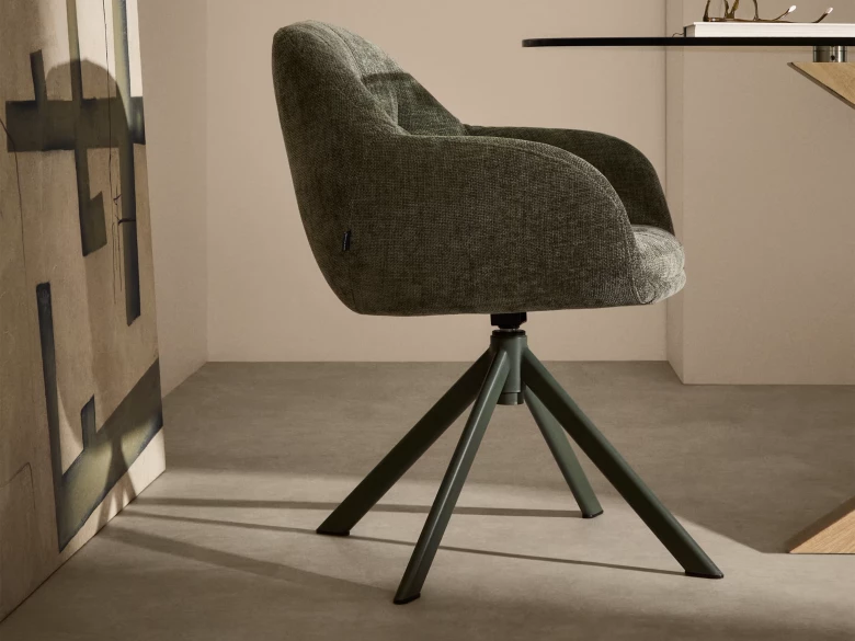 Chaise pivotante Dorina verte