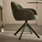 Chaise pivotante Dorina verte - 2