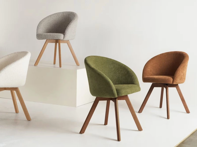 Chaise pivotante Marvin marron