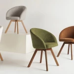 Chaise pivotante Marvin marron - 7