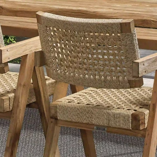 Chaise Derry – teck recyclé & corde Viro