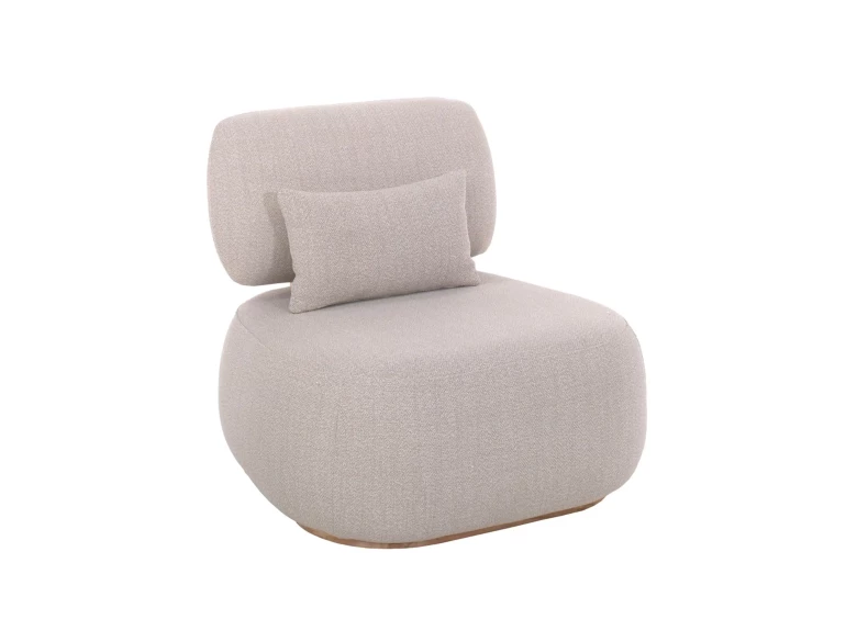 Salon de jardin Ruby – Ensemble canapé & fauteuils (teck & tissu Sirtori)