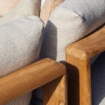 Salon de jardin modulable Mila – teck & tissu Mario Sirtori - 3