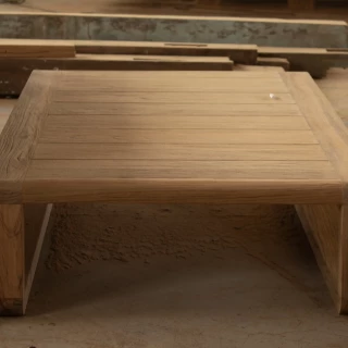 Table basse london – teck recyclé
