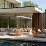 Fauteuil Rafa – teck massif & tissu Mario Siesta Écru - 3