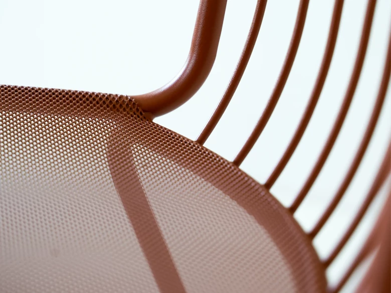 Chaise avec accoudoirs Alisea – terracotta (lot de 4)