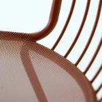 Chaise avec accoudoirs Alisea – terracotta (lot de 4) - 3