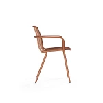 Chaise avec accoudoirs Alisea – terracotta (lot de 4) - 5