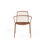 Chaise avec accoudoirs Alisea – terracotta (lot de 4) - 1