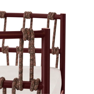 Daybed Antigua - rouge intense / tissu écru