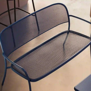 Canapé 2 places Café – bleu marine