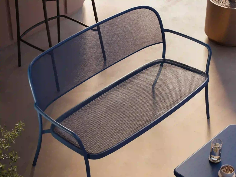 Canapé 2 places Café – bleu marine