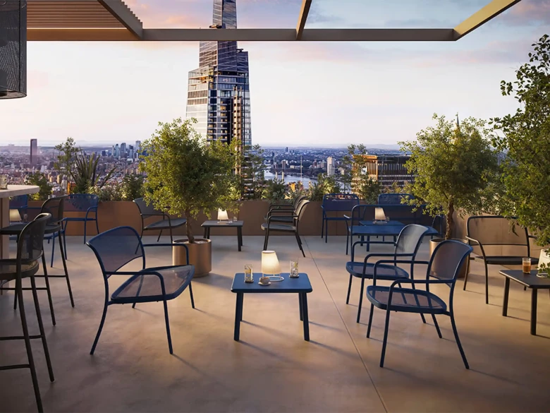 Canapé 2 places Café – bleu marine