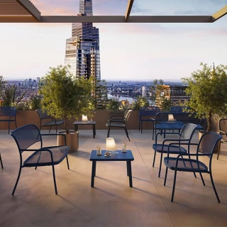 Chauffeuse Café – bleu marine (lot de 2)