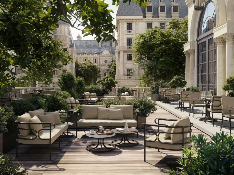 Canapé 2 places Collier - fer ancien / tissu beige