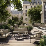 Canapé 3 places Collier - fer ancien / tissu beige - 2