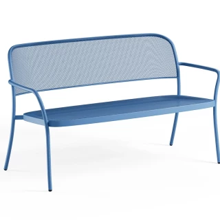 Canapé 2 places Café – bleu marine