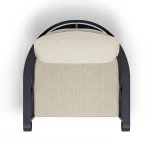 Fauteuil lounge Collier - fer ancien / tissu beige - 6