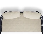 Canapé 2 places Collier - fer ancien / tissu beige - 6