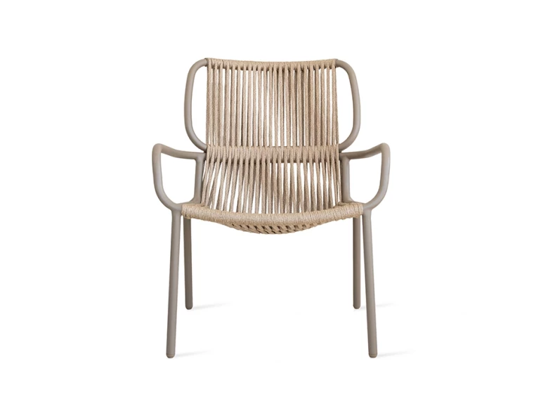 Fauteuil Lounge Ribbon - taupe / sable (lot de 2)