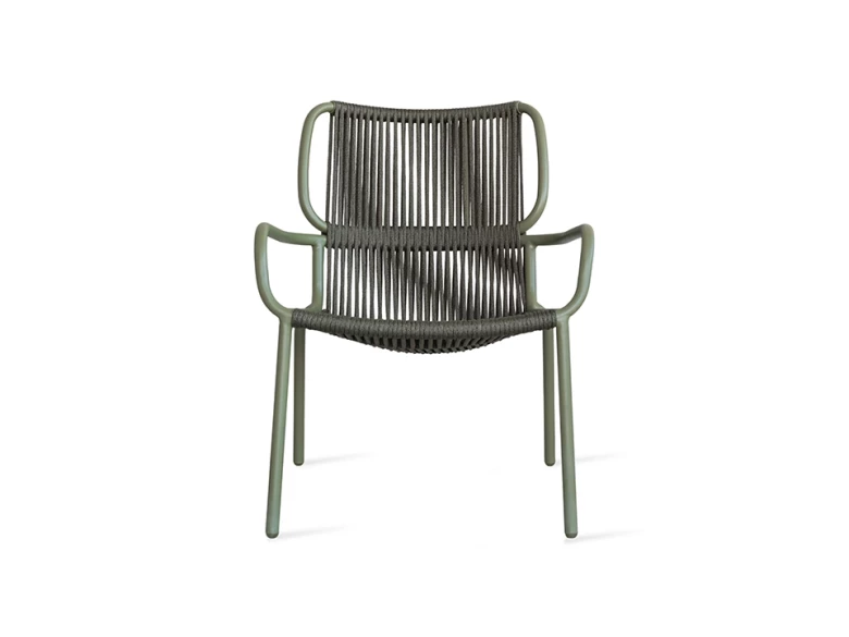 Fauteuil Lounge Ribbon - mousse / vert foncé (lot de 2)