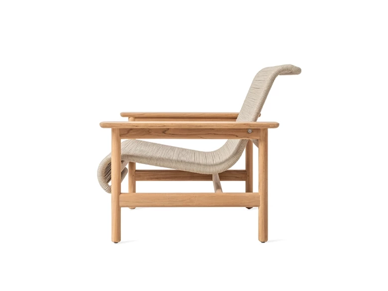 Fauteuil Tomus - teck / corde beige