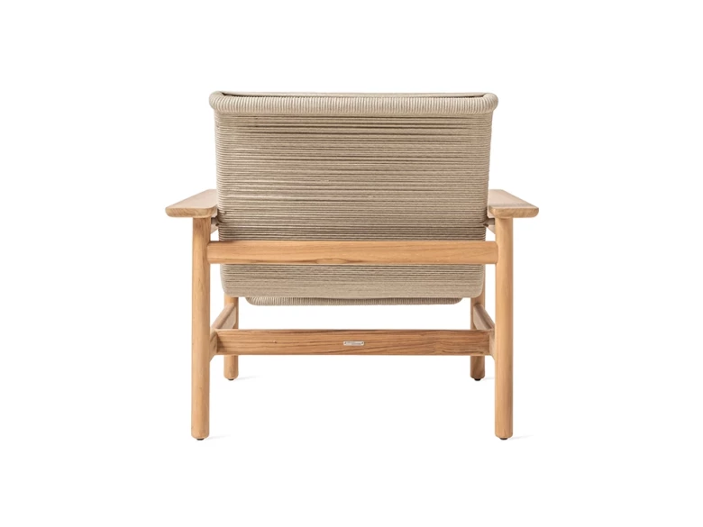 Fauteuil Tomus - teck / corde beige