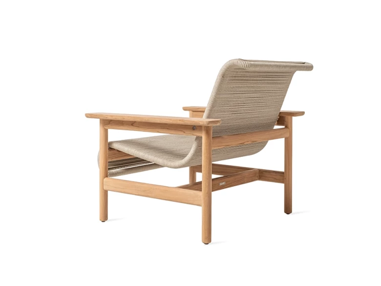 Fauteuil Tomus - teck / corde beige