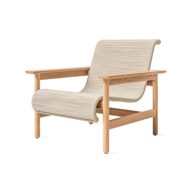 Fauteuil Tomus - teck / corde beige