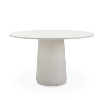 Table ronde Mistral Ø130 - béton blanc