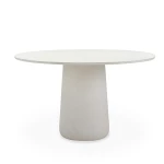 Table ronde Mistral Ø130 - béton blanc - 1
