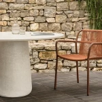 Table ronde Mistral Ø130 - béton blanc - 3