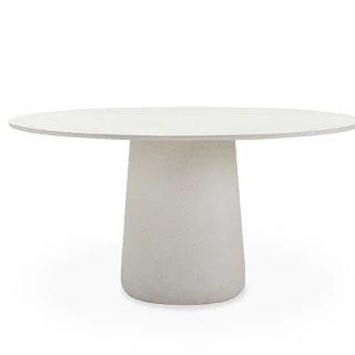 Table ronde Mistral Ø150 - béton blanc