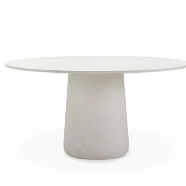 Table ronde Mistral Ø150 - béton blanc