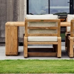 Table Low Dining Susan - teck recyclé - 9