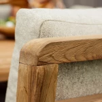 Chaise Low Dining Susan - teck recyclé avec coussin - 5