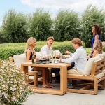 Chaise Low Dining Susan - teck recyclé avec coussin - 4