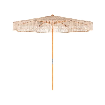 Pack Parasol Macramé Sable & Socle Lucca