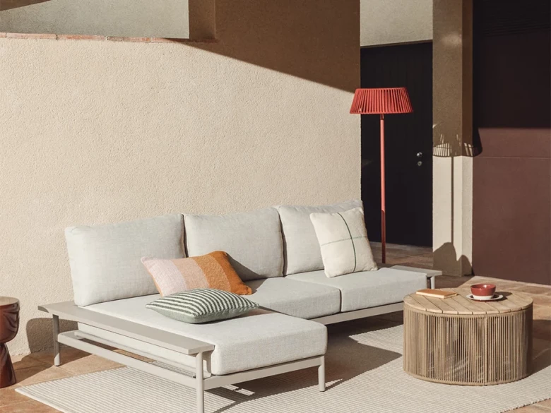 Lampadaire solaire Aldet Ø 46 cm - terracotta