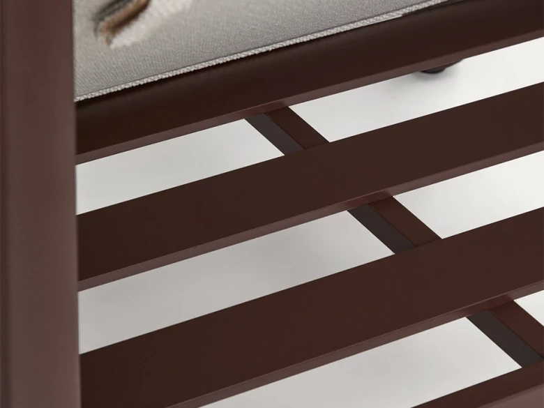 Ensemble de jardin Aleria - aluminium / corde synthétique marron