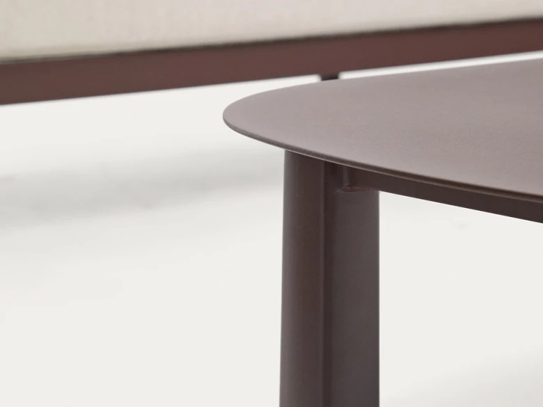 Ensemble de jardin Aleria - aluminium / corde synthétique marron