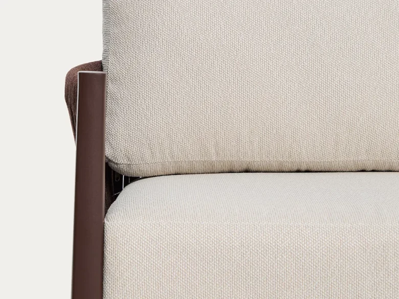 Ensemble de jardin Aleria - aluminium / corde synthétique marron