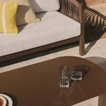 Ensemble de jardin Aleria - aluminium / corde synthétique marron - 8