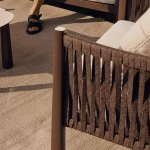 Ensemble de jardin Aleria - aluminium / corde synthétique marron - 4