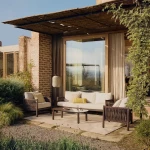 Ensemble de jardin Aleria - aluminium / corde synthétique marron - 3