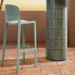 Tabouret avec dossier Dome 263 - vert menthe glacé - 2