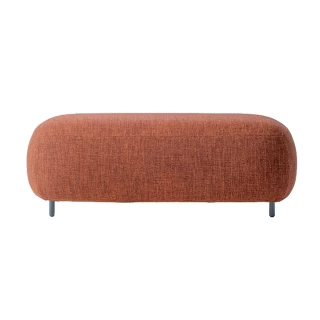 Pouf outdoor Buddy 214e - gris ardoise / rouge brique